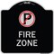 Signmission Fire Zone No Parking Symbol Heavy-Gauge Aluminum Architectural Sign, 18" x 18", BS-1818-23972 A-DES-BS-1818-23972 - alternate 1